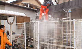 飲料水タンクの清掃