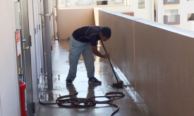 アパートの掃除