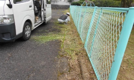 除草作業の様子